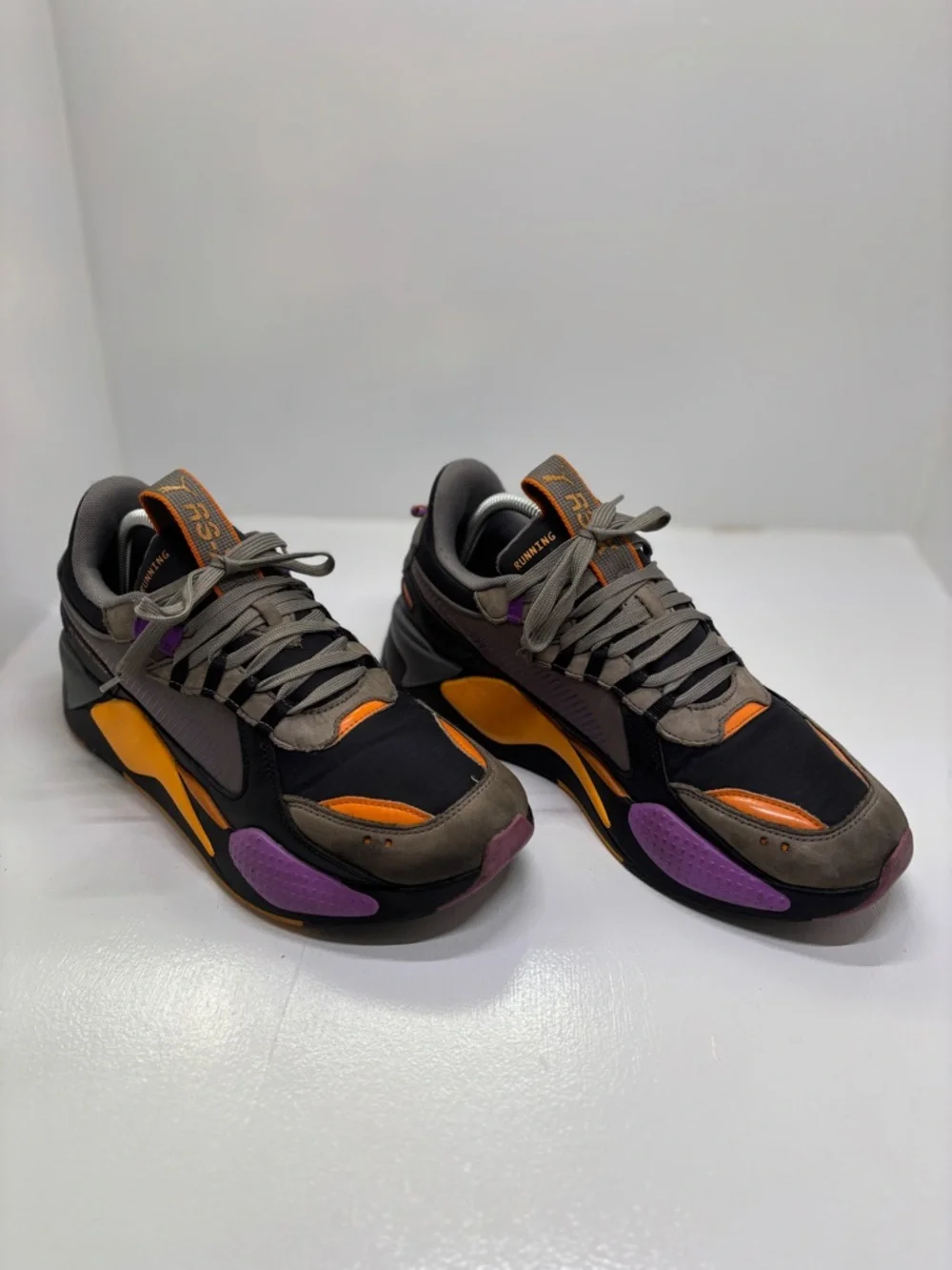 Puma RS-X Running System Sneakers Mens 11 Black Orange Purple Chunky Trainer